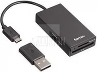 Huby USB - Hama hub USB 2 0 OTG + czytnik kart (54141) - miniaturka - grafika 1