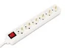 Listwy zasilające - Bachmann Listwa zasilająca Sellly, 6 x schuko, przełącznik,1.5 m, 16A, biały 381 (381.244S) - miniaturka - grafika 1