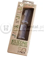 Szczoteczki do zębów dla dzieci - Jack NJill JACK-N-JILL Silicone Finger Brush 2szt. - Silikonowa szczoteczka na p - miniaturka - grafika 1