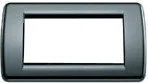 Klawisze i ramki - Vimar Ramka Round 4M technopolimer, szary grafitowy 16764.15 - miniaturka - grafika 1