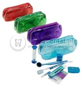 Higiena protez i aparatów ortodontycznych - Pozostale ZESTAW ortodontyczny w etui PLAK SMAKER szczoteczki + akcesoria ortodo - miniaturka - grafika 1