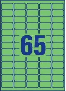 Avery Zweckform Etykiety kolorowe usuwalne Zweckform zielone 38,1 x 21,2mm 20 ark./op. L47 - Etykiety samoprzylepne i bloki etykiet - miniaturka - grafika 3