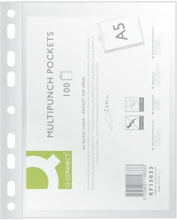 Q-Connect Koszulki A5 krystaliczne 50mic. op.100 - Koszulki na dokumenty - miniaturka - grafika 2