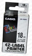 Taśmy do drukarek barwiące - Casio oryginalny taśma do drukarek etykiet, , XR-18SR1, czarny druk/srebrny - miniaturka - grafika 1