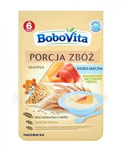 Bobovita Kaszka Mleczna Porcja Zbóż Manna 210G - Kaszki dla dzieci - miniaturka - grafika 2