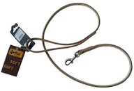 Smycze dla psów - Dingo Smycz Soft pojedyncza Skóra szyta 120 cm naturalna 10486 - miniaturka - grafika 1