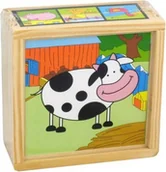 Klocki - Brimarex Drewniane klocki Krówka ZD-812-5635 - miniaturka - grafika 1