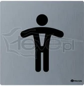 Systemy ekspozycyjne i znaki informacyjne - Merida Piktogram - toaleta męska - ze stali nierdzewnej, firmy - GSM008 - miniaturka - grafika 1