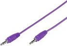 Kable - Vivanco Kabel jack 3.5 mm - jack 3.5 mm 1m Purpurowy - miniaturka - grafika 1