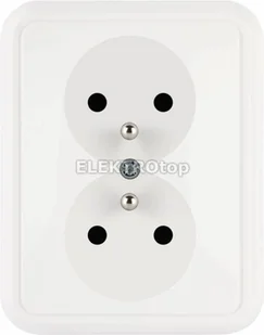 Karlik LIZA GPT-2Z Gniazdo podwójne z uziemieniem 2x2P+Z białe - Zabawki i gry sportowe - miniaturka - grafika 2