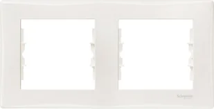 LEDart 2-krotna pozioma- Schneider Electric SEDNA SDN5800323, kolor kremowy - Klawisze i ramki - miniaturka - grafika 2