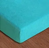 Prześcieradła - Darymex Prześcieradło z gumką Frotte turkusowe 150/160x200 5907761010949 - miniaturka - grafika 1