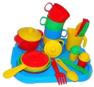 Zabawki AGD - Polesie Poland Zestaw naczyń "Gosposia" z tacą na 4 osoby - miniaturka - grafika 1