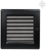 Akcesoria kominkowe - Kratki.pl Kratka kominkowa malowana czarna 17x17 z żaluzją 6674-898A9_2013020209 - miniaturka - grafika 1