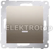 Wyłączniki światła i elektryczne - Kontakt Simon Przycisk pojedynczy zwierny podświetlany SIMON 54 DP1L.01/44 - zło - miniaturka - grafika 1