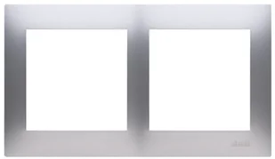 Ramka podwójna Kontakt-Simon 54 DR2/43 2 srebrny mat - Klawisze i ramki - miniaturka - grafika 4