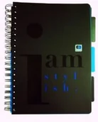 Szkolne artykuły papiernicze - Inter-druk Kołobrulion B5 160 kartek w kratkę Black&Blue - miniaturka - grafika 1