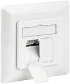 Gniazdka elektryczne - Goobay Gniazdo sieciowe Rodzaj montażu Podtynkowy Wkład z płytką centralną i ramką 68721 68721 CAT 6A biały - miniaturka - grafika 1