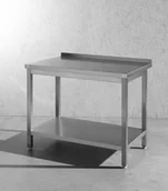 Stoły gastronomiczne - Hendi Stół roboczy przyścienny z rantem i z półką Bistro Line 1600 x 600 811498 - miniaturka - grafika 1