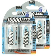 Ładowarki i akumulatory - ANSMANN Ansmann Mono D 10000 5030642 akumulator do aparatów cyfrowych 4-szt. paczka srebrny/czarny 5030642-590 - miniaturka - grafika 1