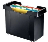 Artykuły biurowe - ESSELTE Kartoteka na teczki zawieszkowe LEITZ plus czarna+8 teczek ES341-2 - miniaturka - grafika 1