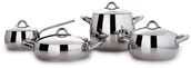 Zestawy garnków i patelni - Alessi Mami zestaw garnków 7 elementów SG100S7 - miniaturka - grafika 1