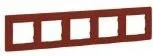Legrand Niloe - Ramka 5-krotna czerwona 665025 - Akcesoria do alarmów - miniaturka - grafika 2