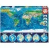 Educa 1000 EL. Neon World Map PE-16760 - Puzzle - miniaturka - grafika 2