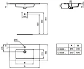 Umywalki - Ideal Standard Tempo 81,5x45,5 E066901 - miniaturka - grafika 1