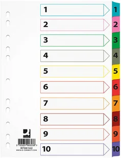 Q-Connect Przekładki A4 mylar 1-10 KF00162 - Przekładki do segregatorów - miniaturka - grafika 3