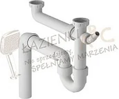 Syfony - Geberit Zlewozmywakowy zestaw odpływowy R 1 1/2x50mm 152553111 biały-alpin - miniaturka - grafika 1