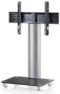 Akcesoria do monitorów - VCM stojak TV Tosal szkło czarne, srebrne - z kółkami 17125 - miniaturka - grafika 1