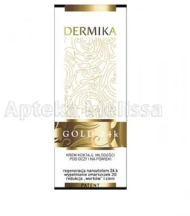 Dermika Ujędrniający krem wygładzający - Gold 24 Eye Cream Ujędrniający krem wygładzający - Gold 24 Eye Cream - Pozostałe kosmetyki do pielęgnacji twarzy - miniaturka - grafika 2