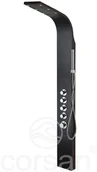 Panele prysznicowe - Corsan LED czarny A-013A-T - miniaturka - grafika 1
