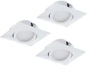 Lampy sufitowe - Eglo Zestaw 3 oczek wpuszczanych LED 6W 3pł PINEDA 95844 - miniaturka - grafika 1