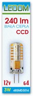 Żarówki LED - Ledom Żarówka LED 48 SMD3014 G4 12V 3W 244520 - miniaturka - grafika 1