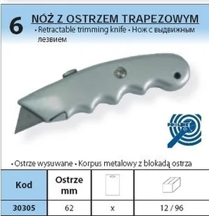 Proline nóż Z OSTRZEM TRAPEZOWYM 30305 - Nożyce i noże - miniaturka - grafika 2