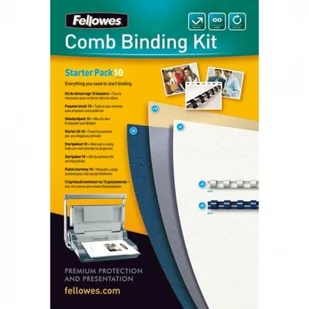Fellowes Zestaw do bindowania grzbietami plastikowymi - Starter Pack 10 5371701 - Okładki do laminatorów i bindownic - miniaturka - grafika 2