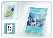 Systemy ekspozycyjne i znaki informacyjne - Durable Półka na ulotki Combiboxx 8578-19 A4 transparentna - miniaturka - grafika 1