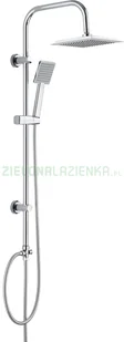 Deante Zestaw prysznicowy ścienny Neo Joko NBJ051K z deszczownicą Chrom - Zestawy prysznicowe - miniaturka - grafika 2