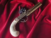 Repliki - broń - Hiszpania DWULUFOWY ANGIELSKI PISTOLET SKAŁKOWY Z XVIII w - miniaturka - grafika 1