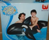 Materace dmuchane i koła do pływania - Bestway Dmuchany Czarny Delfin 41009 - miniaturka - grafika 1