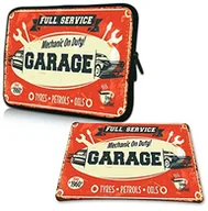 Podkładki pod mysz - Pedea Design pokrowiec na notebooka z ekranem o przekątnej do 15,6 cala (39,6 cm) z dołączoną podkładką pod mysz Design, motyw Garage (warsztat samochodowy) SET019-66060457 - miniaturka - grafika 1