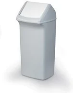 Pojemniki i kosze gastronomiczne - Durable DURABIN FLIP 40 SQUARE Pojemnik z uchylną pokrywą 40 l, szary - miniaturka - grafika 1