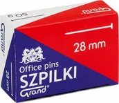 Szpilki biurowe - Grand SZPILKI stalowe 28 mm 50g - 2+1 GRATIS - KWTR072 NB-6818 - miniaturka - grafika 1