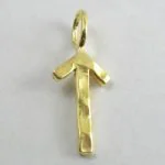 Wróżbiarstwo i radiestezja - Sotis Runa Tiwaz - pozłacana AgM64 - miniaturka - grafika 1