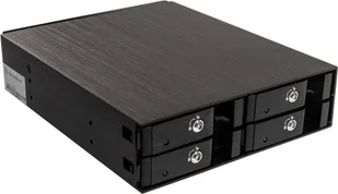 Silverstone FS204B SST-FS204B zatoka 1x 5.25" mieszcząca 4x 2.5" SAS/SATA 6.0 Gbit trayless hot-swap 71094 - Serwery plików NAS i macierze dyskowe - miniaturka - grafika 2