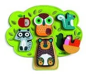 Układanki dla dzieci - Djeco Puzzle Drewnianofilcowa układanka Drzewo - miniaturka - grafika 1