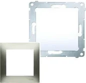 Klawisze i ramki - Kontakt Simon Simon - 54 - Zaślepka ramki z mostkiem i łapkami złoty mat DPS.01/ - miniaturka - grafika 1