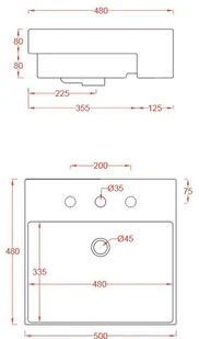 Art Ceram Quadro 50x48 QUL004 - Umywalki - miniaturka - grafika 2